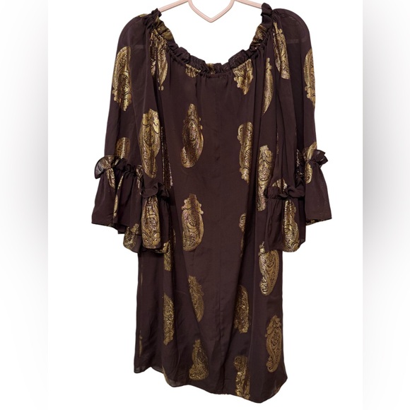 MILLY OF NEW YORK OFF THE SHOULDER TOP WITH PAISLEY PRINT NWOT - Picture 4 of 6